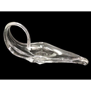 Cofrac Art Verrier France Large 19 Glass Crystal Aladdin Genie Lamp Bowl